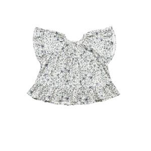 RYLEE & CRU BLUE FLORAL BUTTERFLY TOP